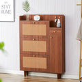 Modern minimalist storage cabinet, Japanese rattan shoe cabinet, bed top cabinet, small home furniture