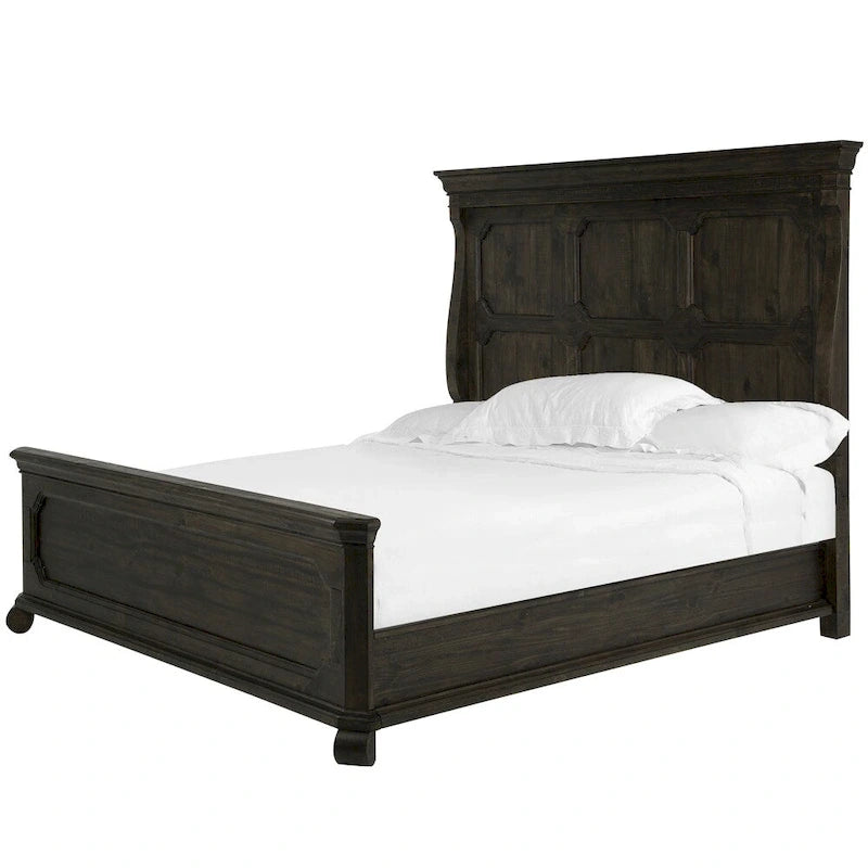 Letto a pannelli tradizionale color pepe