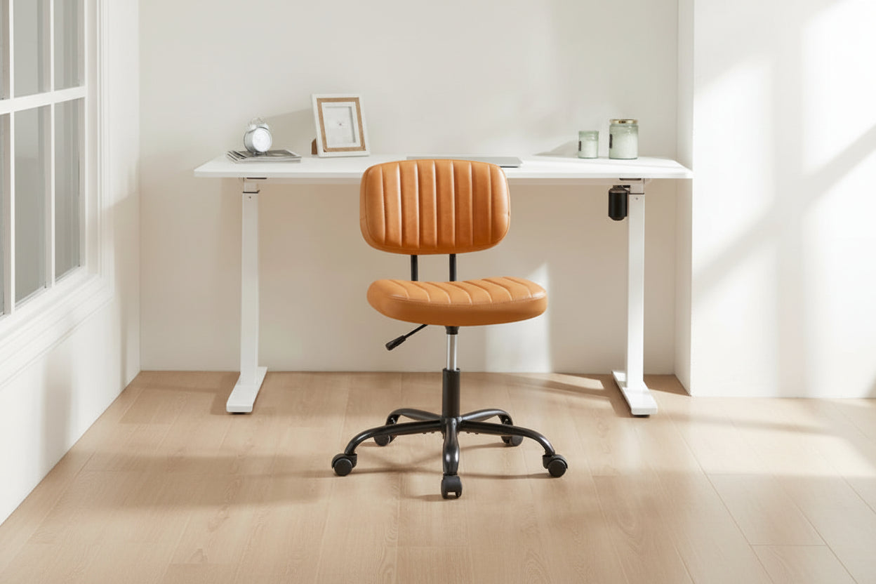 Low Back Task Chair Small Home Office Chair with Wheels