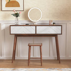 Entryway Table with 2 Carved Panel Drawers, Console Table with Storage Space and Wood Legs,Sofa Table Behind Couch for Hallway