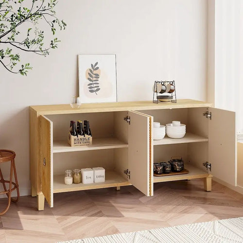 Credenza/Buffet 60 Vintage a 4 ante con motivo intagliato