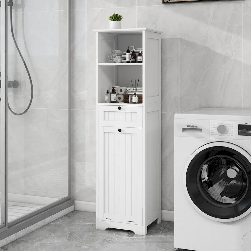 1-Compartment 1-Drawer Tilt-Out Laundry Sorter Cabinet